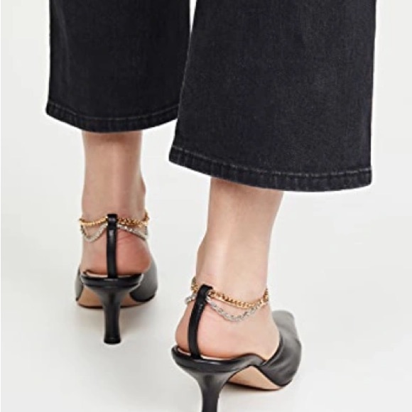 Kalda black ara 55mm ankle chain leather mules - Picture 3 of 8
